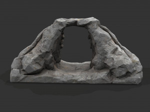 Cave Entrance cliff rock 02 Model 3D