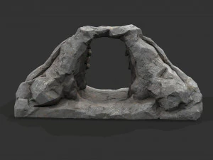 Cave Entrance cliff rock 02 3D Model
