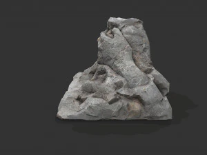 Cave Entrance cliff rock 02 3D Model
