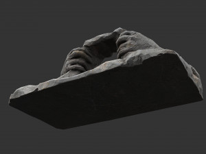 Cave Entrance cliff rock 02 Model 3D