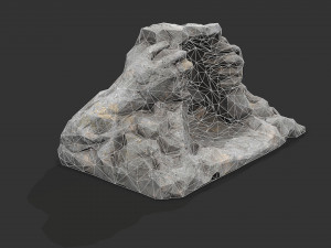 Cave Entrance cliff rock 02 Model 3D