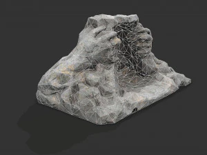 Cave Entrance cliff rock 02 3D Model