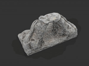 Cave Entrance cliff rock 02 Model 3D