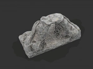 Cave Entrance cliff rock 02 3D Model