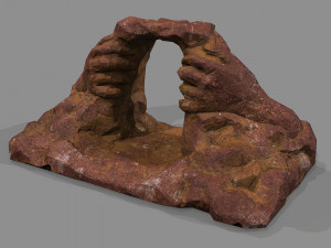 Cave Entrance Desert rock 03 Modelo 3D