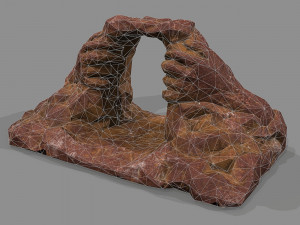 Cave Entrance Desert rock 03 3D Model