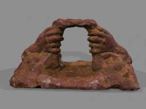 Cave Entrance Desert rock 03 3D Model