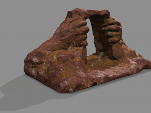Cave Entrance Desert rock 03 3D Model