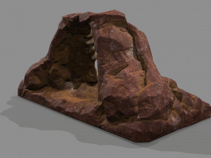 Cave Entrance Desert rock 03 3D Model