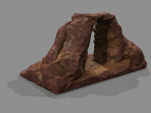 Cave Entrance Desert rock 03 3D Model