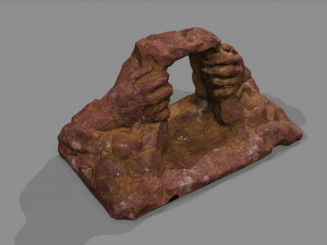 Cave Entrance Desert rock 03 3D Model