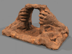 Cave Entrance Desert rock 04 Modelo 3D