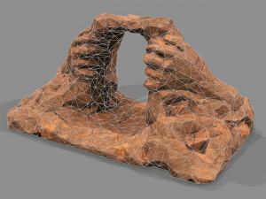 Cave Entrance Desert rock 04 Modelo 3D