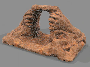 Cave Entrance Desert rock 04 3D Model
