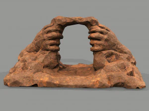 Cave Entrance Desert rock 04 3D Model