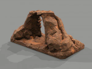 Cave Entrance Desert rock 04 3D Model