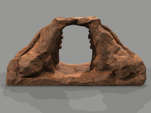 Cave Entrance Desert rock 04 Modelo 3D