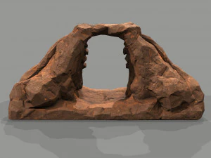 Cave Entrance Desert rock 04 3D Model