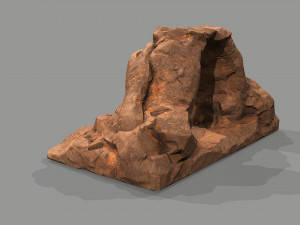 Cave Entrance Desert rock 04 Modelo 3D