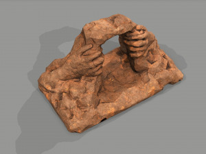 Cave Entrance Desert rock 04 Modelo 3D