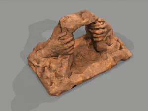 Cave Entrance Desert rock 04 3D Model