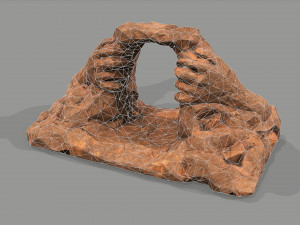 Cave Entrance Desert rock 04 Modelo 3D