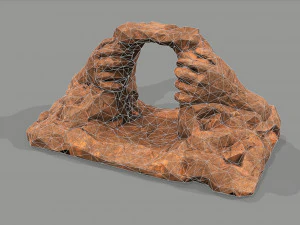 Cave Entrance Desert rock 04 3D Model