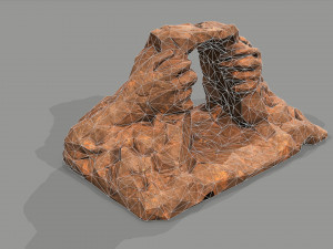 Cave Entrance Desert rock 04 Modelo 3D