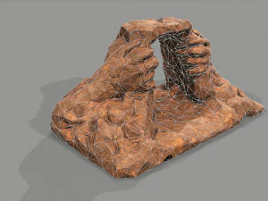 Cave Entrance Desert rock 04 3D Model