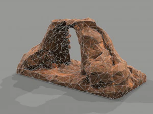 Cave Entrance Desert rock 04 3D Model