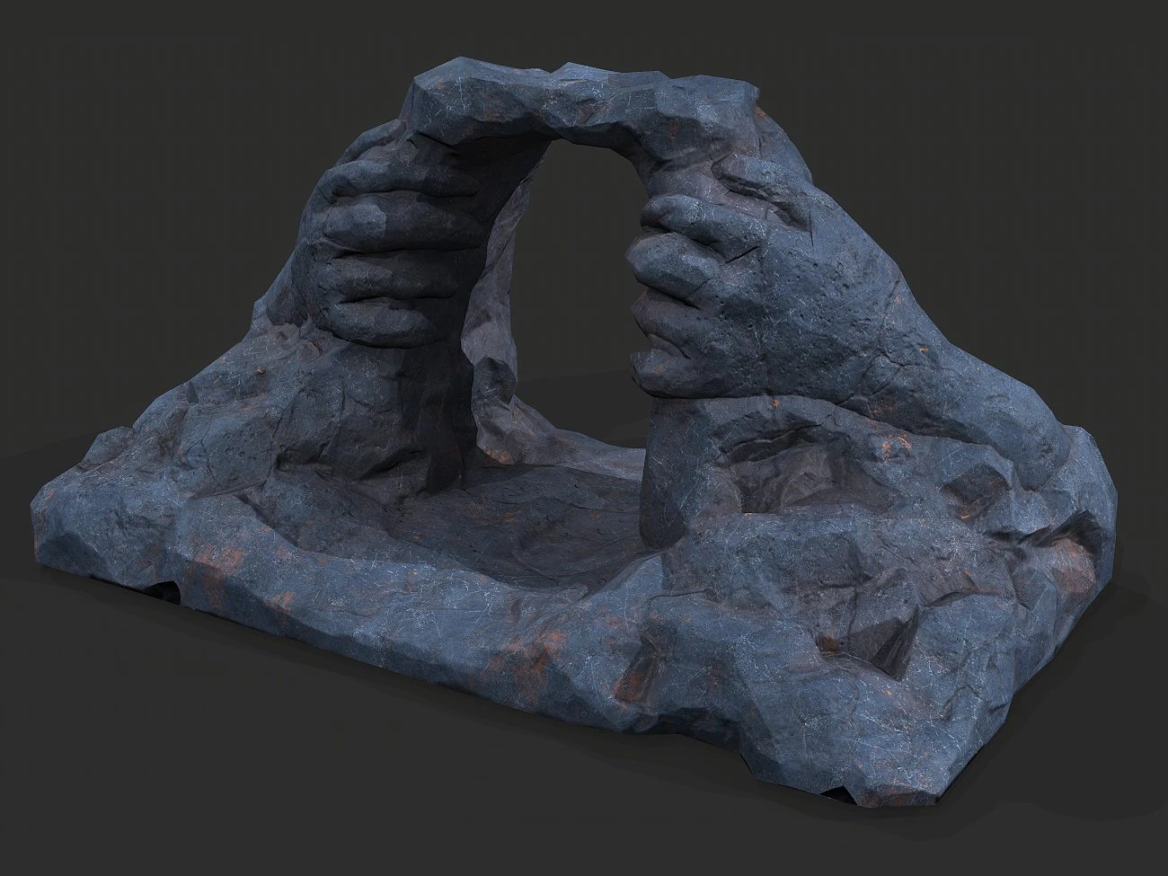 Cave Entrance Cliff rock 07 3D Model .c4d .max .obj .3ds .fbx .stl .blend