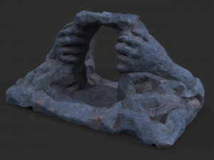 Cave Entrance Cliff rock 07 Modelo 3D