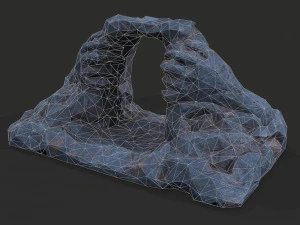 Cave Entrance Cliff rock 07 3D Model