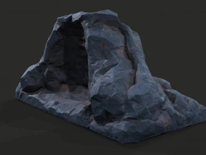 Cave Entrance Cliff rock 07 3D Model