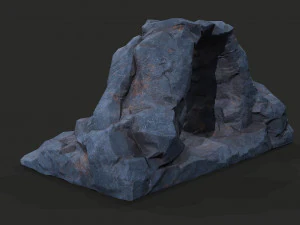 Cave Entrance Cliff rock 07 3D Model