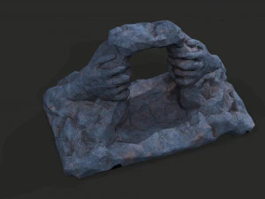 Cave Entrance Cliff rock 07 3D Model