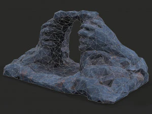 Cave Entrance Cliff rock 07 3D Model