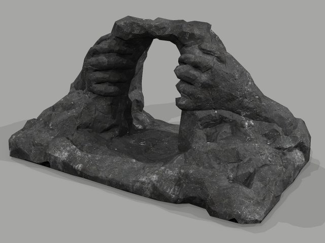 Cave Entrance Cliff rock 08 Model 3D .c4d .max .obj .3ds .fbx .stl .blend 