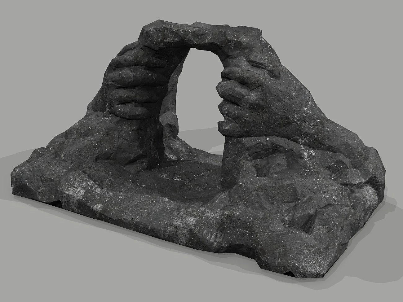 Cave Entrance Cliff rock 08 3D Model .c4d .max .obj .3ds .fbx .stl .blend