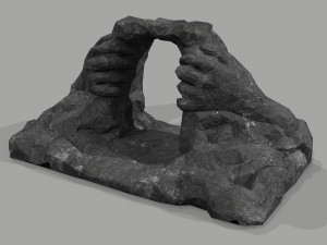 Cave Entrance Cliff rock 08 Modelo 3D
