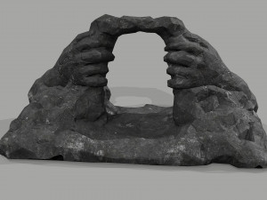 Cave Entrance Cliff rock 08 Model 3D