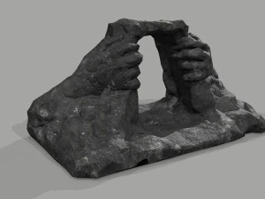 Cave Entrance Cliff rock 08 3D Model