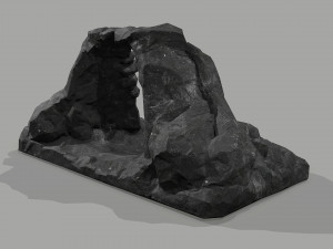 Cave Entrance Cliff rock 08 Model 3D