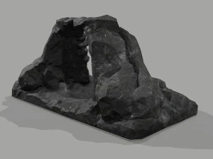 Cave Entrance Cliff rock 08 3D Model