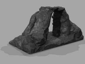 Cave Entrance Cliff rock 08 Model 3D