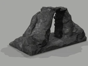 Cave Entrance Cliff rock 08 3D Model