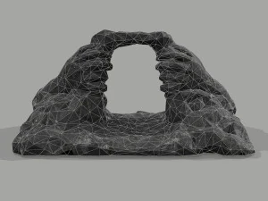 Cave Entrance Cliff rock 08 3D Model