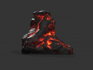 Pintu Masuk Gua Batu Lava 09 Model 3D