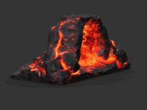 Pintu Masuk Gua Batu Lava 09 Model 3D