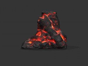 Pintu Masuk Gua Batu Lava 09 Model 3D